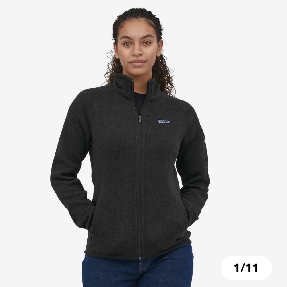 XS Black better sweater jacket